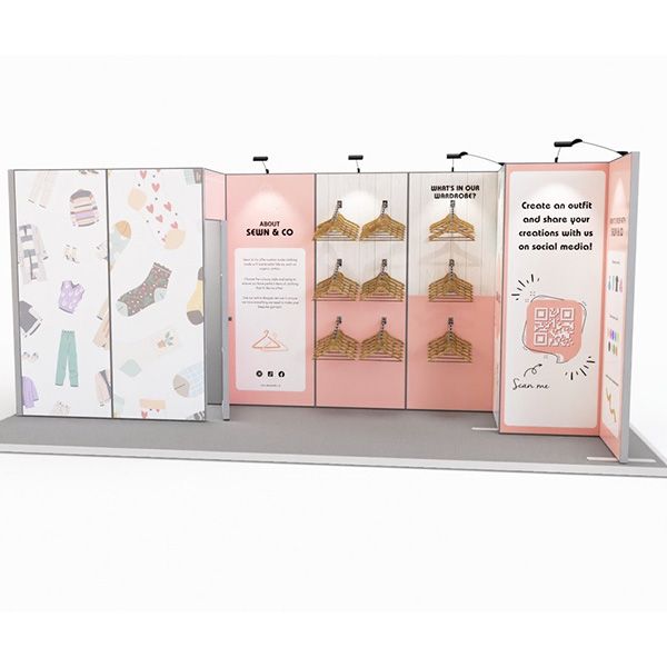 2m x 6m Exhibit Modular Exhibition Stand with 2m wide storage cupboard