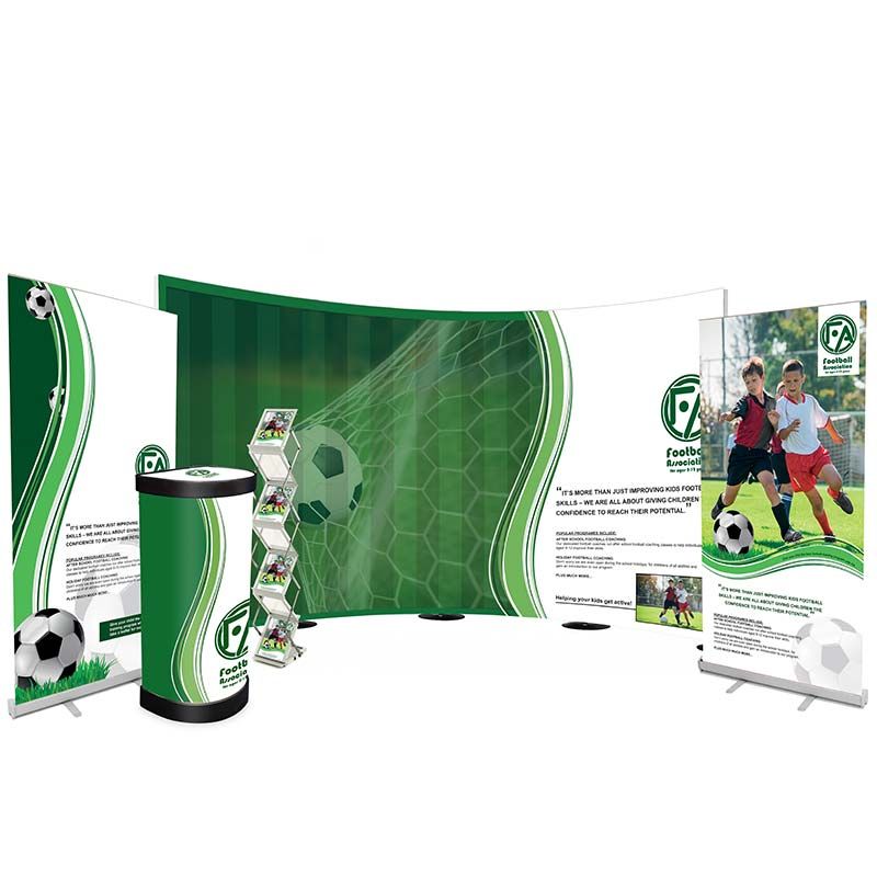 4m Streamline Pop Up Bundle, including 2 sterling roller banners, storm leaflet dispenser and deluxe upgrade kit. 