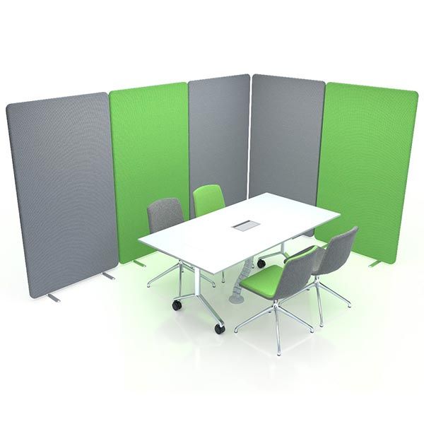 Acoustic Delta meeting room, created with acoustic office screens