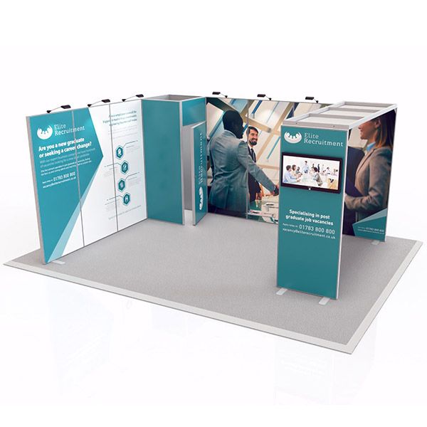 4m x 5m L Shape Exhibit Modular Exhibition Stand