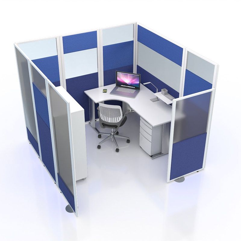 Acoustic and vision screen office privacy pod