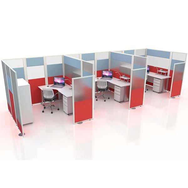 Set of 3 acoustic work pods for the office