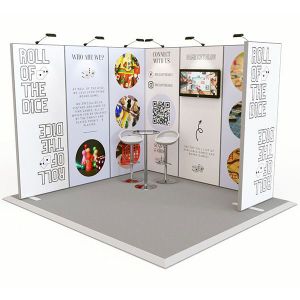 3m x 3m L shape with return Exhibit Modular Exhibition Stand kit 4