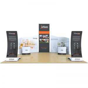 6m x 6m full fabric display stand, as part of the tex-flex range. 