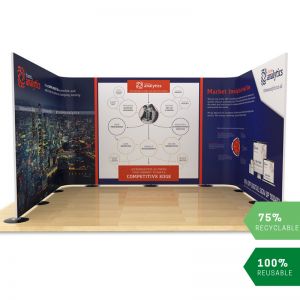 8m wide streamline exhibition pop up