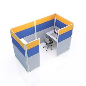 Acoustic pod, made with 3 part concept screening. Choose 3 fabric colours per screen. 