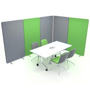 Acoustic Delta meeting room, created with acoustic office screens