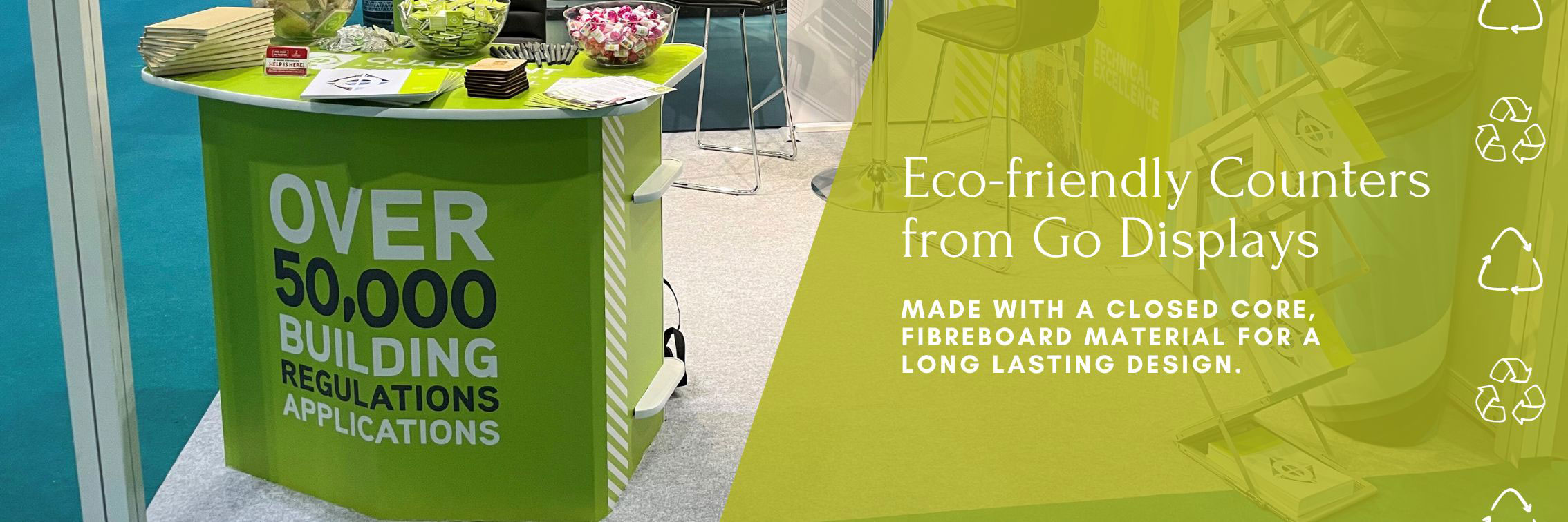 eco-friendly exhibition plinths and counters