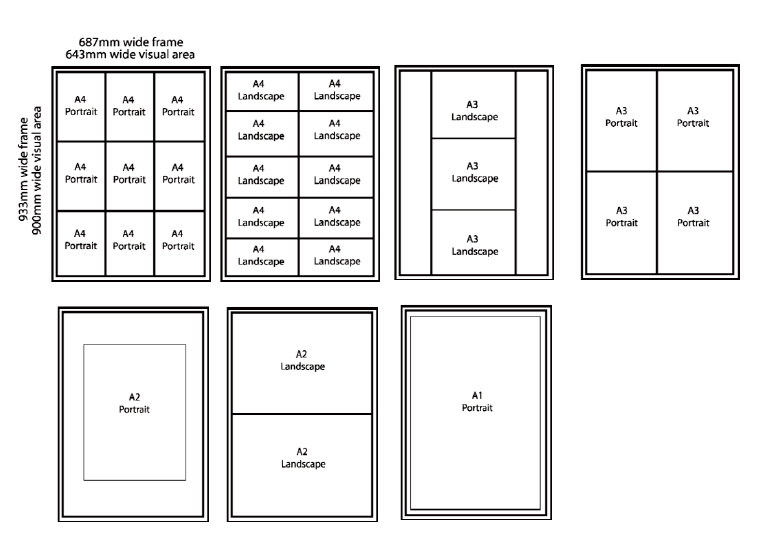 Folding Display Board Poster Sizes