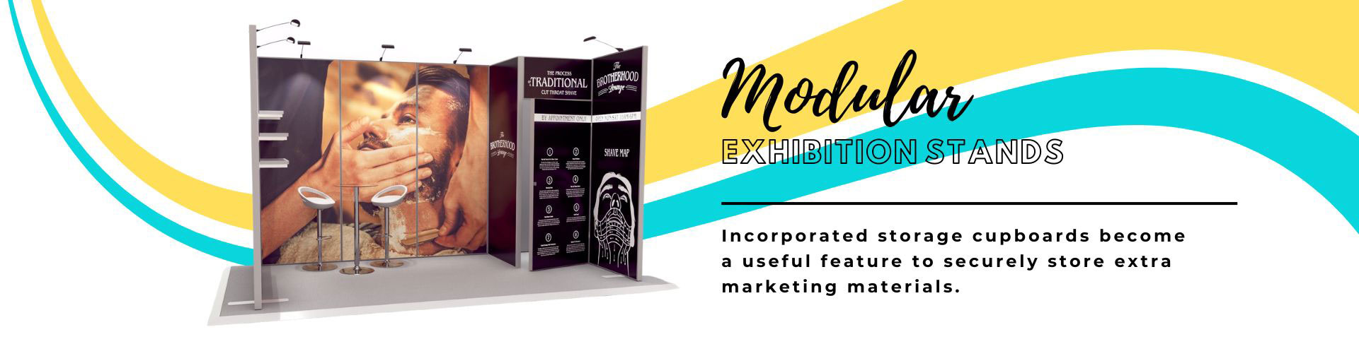 Modular Exhibition Stands with Storage Cupboard