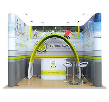 3m x 4m Jumbo Pop Up Exhibition Stand, manufactured by Go Displays
