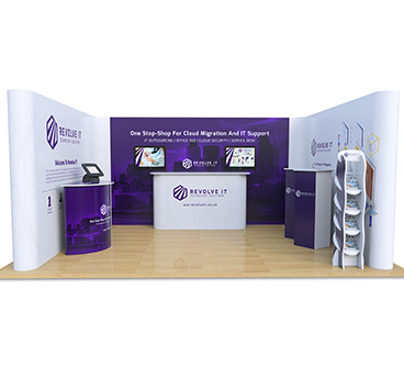 4m x 5m U Shape Exhibition Stand, manufactured by Go Displays