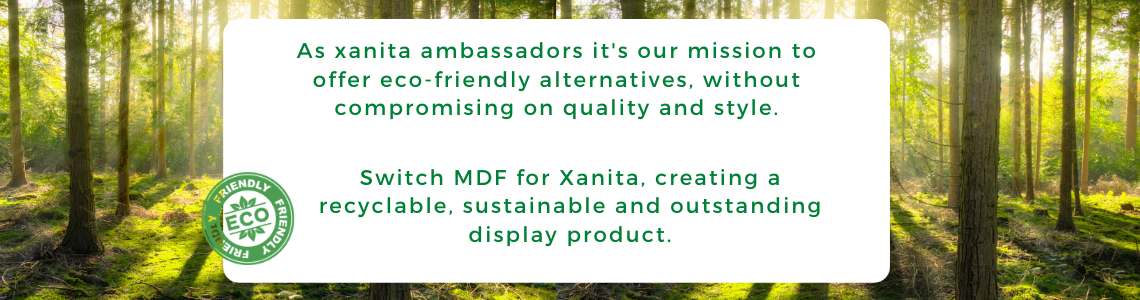 Eco-friendly displays made with Xanita from Go Displays